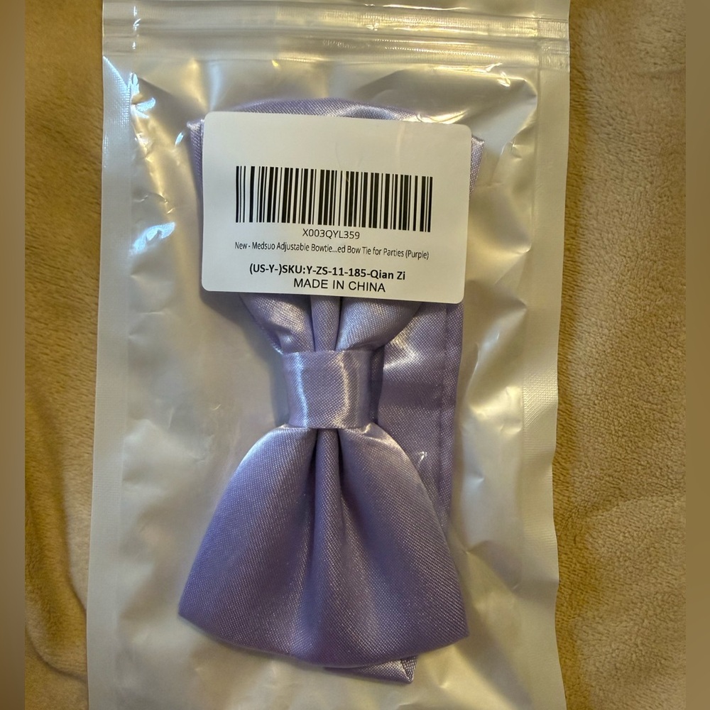 Men’s Satin Bow Tie - Purple